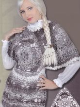 Туника из пряжи секционного крашения