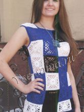 Туника крючком из круговых мотивов