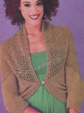 Удлиненное болеро крючком