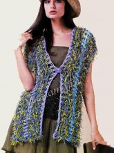 Удлиненный жилет свободного покроя, фото