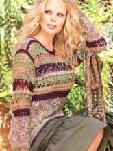 Узорчатый пуловер крючком