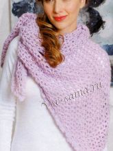 Вязание ажурной шали крючком