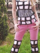 Вязаные топ крючком и детали брюк