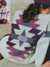 Жакет с эффектом интарсии