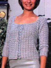 Жакет крючком - Жемчужная изюминка