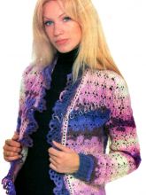 Жакет крючком секционного крашения