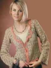 Жакет с розовой каймой