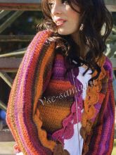 Женственный жакет-болеро крючком