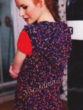 Жилет крючком с капюшоном