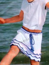 Белая юбка с оборками, фото