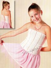 Бело-розовый корсет