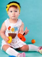 Белый ажурный костюм