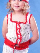 Белый комплект с красной отделкой