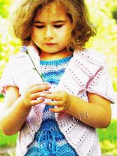 Болеро для девочки спицами, фото