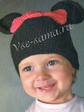 Детская шапочка «Минни маус»