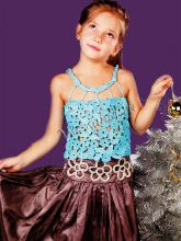 Голубой топ из мотивов