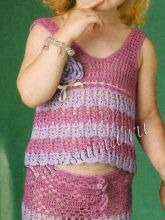 Комплект крючком Нежный цветок