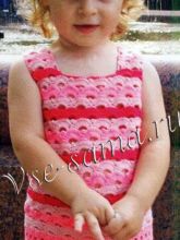 Комплект крючком: платье и шапочка