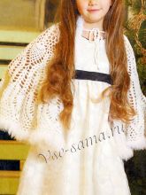 Костюм Белоснежки крючком