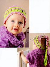 Косынка крючком с цветком