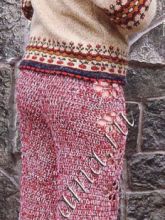 Красные меланжевые брючки