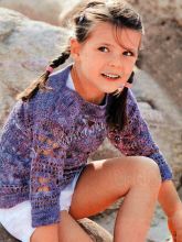 Лиловый меланжевый пуловер, фото