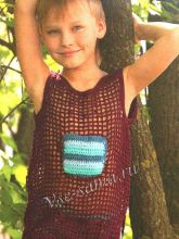 Майка-сетка с карманом, фото