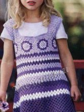 Платье на бретелях крючком, фото