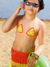 Пляжное платье крючком для девочки