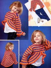 Разноцветный пуловер для девочки