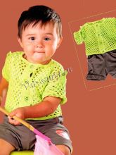 Салатовая ажурная кофточка