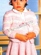 Сарафан, жакет и шапочка - Зимняя розочка