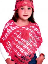 Шапочка и пончо крючком