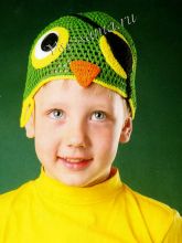 Шапочка крючком Попугай-разбойник