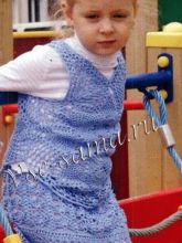 Топ-жилет и юбка для девочки крючком