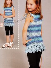 Туника в бело-голубых тонах, фото