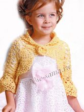 Желтое ажурное болеро