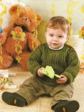 Зеленый свитерок с пуговицами