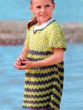 Желто-серое платье, фото