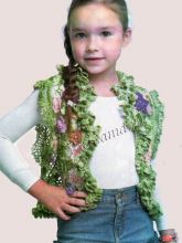 Жилетка крючком с люрексом