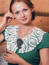 Белый ажурный воротничок крючком, фото