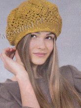 Берет горчичного цвета, фото