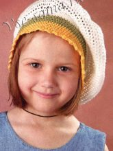 Берет с разноцветной планкой