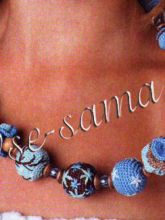 Бусы Джинсовый стиль