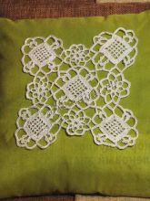 Декор подушки "Ажурные квадраты", фото