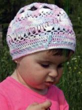 Детская ажурная шапочка крючком