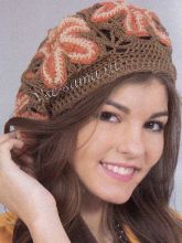 Коричневая шапочка из элементов