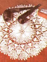 Круглая ажурная салфетка