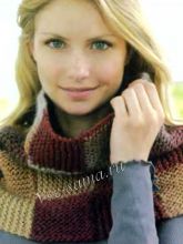 Круговой шарф с эффектом пэчворк, фото