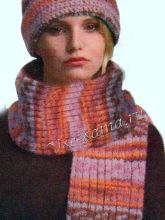 Шапка и шарф крючком и спицами